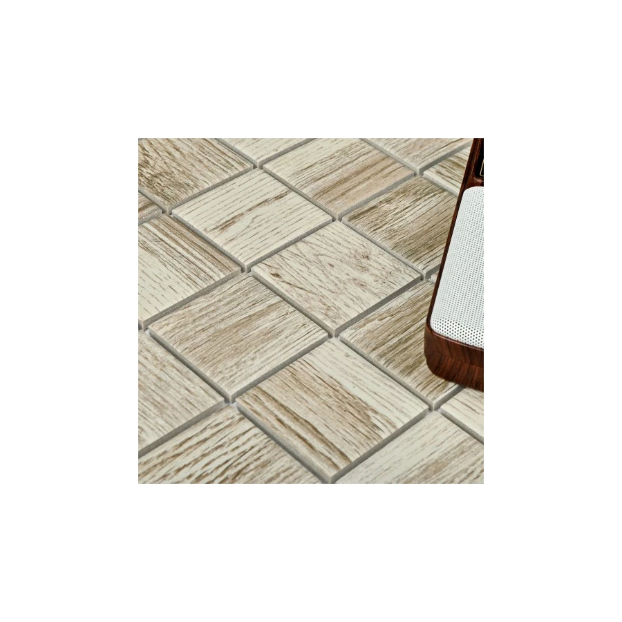 Мозаика Bonaparte Керамогранитная мозаика Wooden Light 48х48 матовая бежевая 30,6х30,6 см