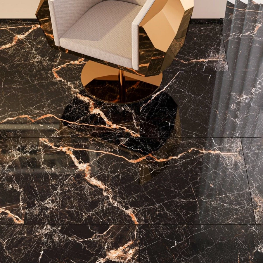 Керамогранит Neodom Marble Cosmic Brown Polished глянцевый черный N12026 120x60 см