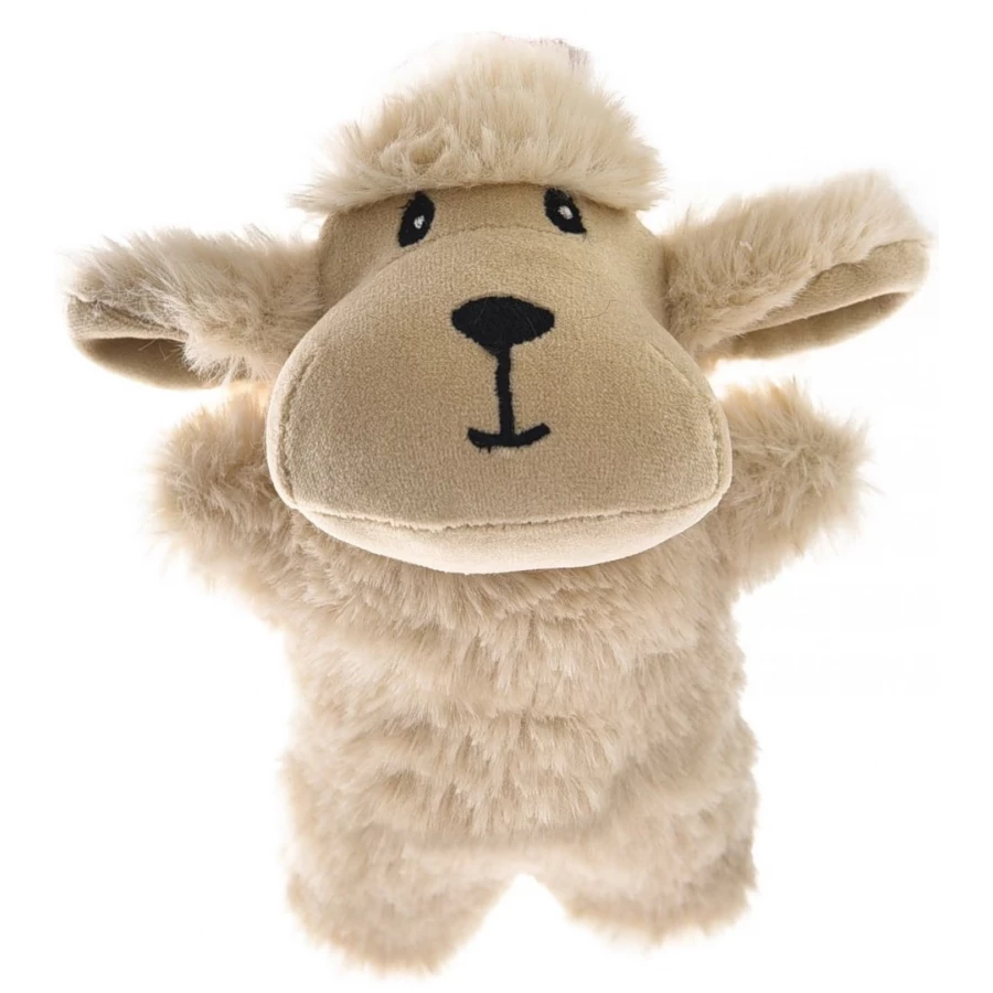 Игрушка для собак Homepet овечка плюш с пищалкой 14х11 см