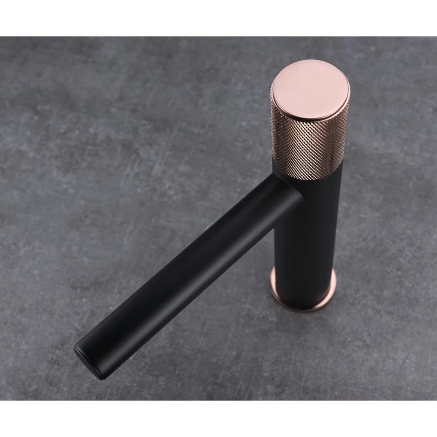 Смеситель высокий Bronze de Luxe Avangarde 2030MH черный, розовое золото