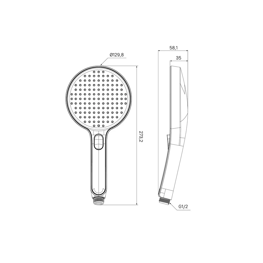 Лейка для душа Iddis Esper круглая белая матовая ESP3FWRi18