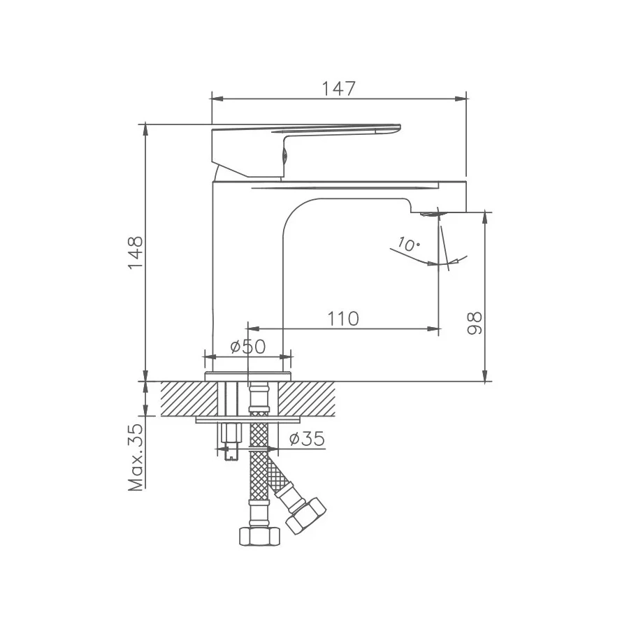 Смеситель для раковины Haiba HB10557-8
