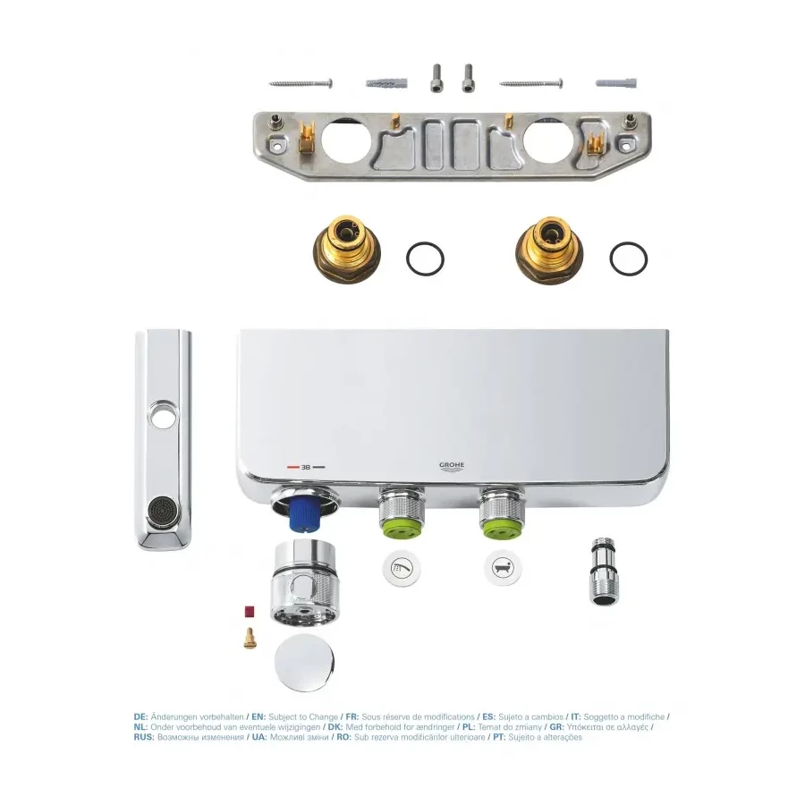 Термостатический смеситель для ванны Grohe Grohtherm SmartControl, настенный монтаж, хром 34718000