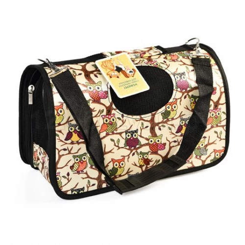 Сумка-переноска для животных Homepet Совы TY-P182-S-2283 37х19х23 см