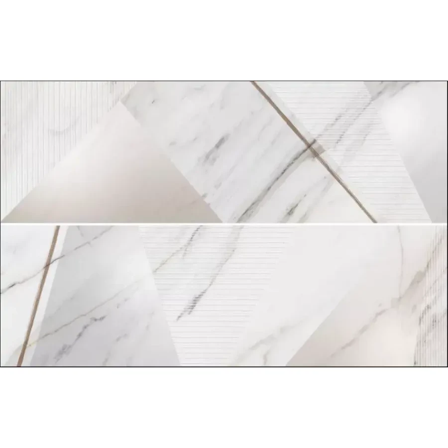 Плитка настенная Grespania Ceramica Marmorea Corinto Nauplia 2 Piezas глянцевая белая 17MD73N 100х31,5 см