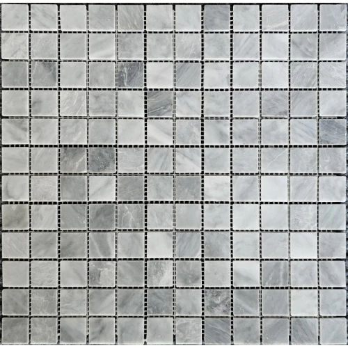 Мозаика Pixel mosaic Мрамор Ice Grey чип 23х23 мм сетка Полированная PIX 336 30,5х30,5 см