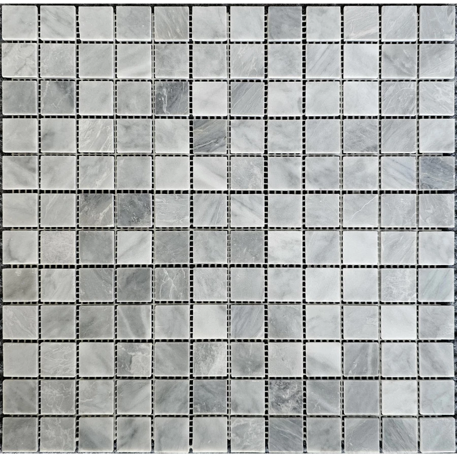 Мозаика Pixel mosaic Мрамор Ice Grey чип 23х23 мм сетка Полированная PIX 336 30,5х30,5 см
