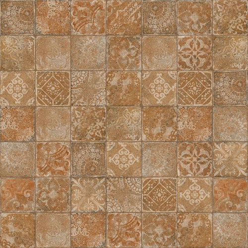 Керамогранит Isla Tiles Pomposa Dec Mix Ambra матовый коричневый 1006826 20х20 см