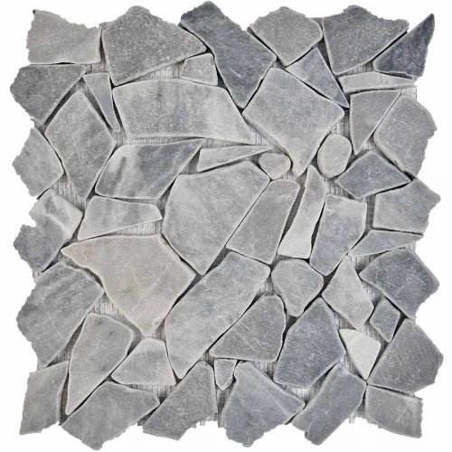 Мозаика Pixel mosaic Мрамор Grey чип произвольный сетка Матовая Pix 263 30,5х30,5 см