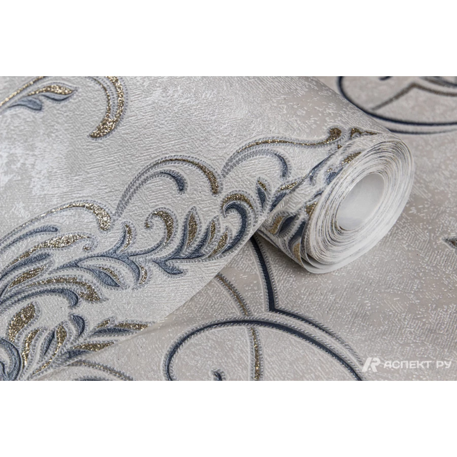 Обои флизелиновые Аспект Анита Серый 30263-14 1,06х10,05 м