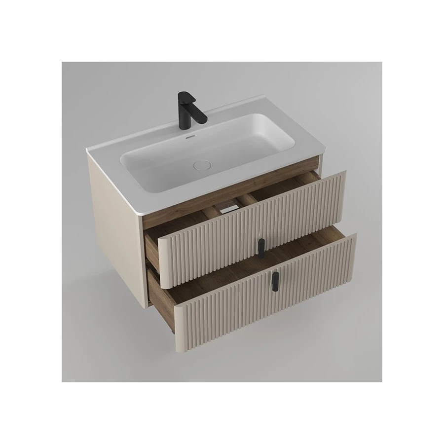 Тумба консольная Briz Арно матовая бежевая 80 см