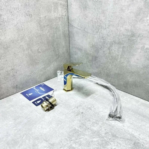 Смеситель для раковины Haiba золотой HB10726-5