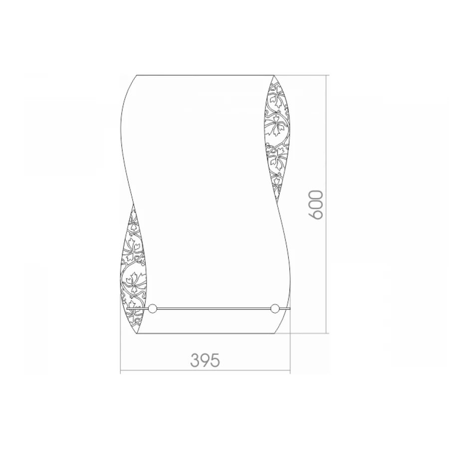 Зеркало без подсветки MixLine Аква 529383 39,5х60 см