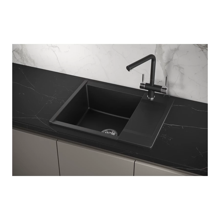 Кухонная мойка Granula Estetica 6202, ШВАРЦ 62x50 см