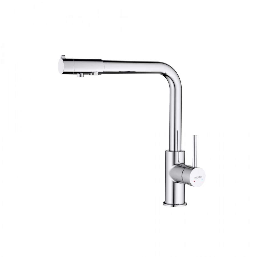 Смеситель для кухни Aquatek Европа с подключением к фильтру питьевой воды хром AQ1386CR