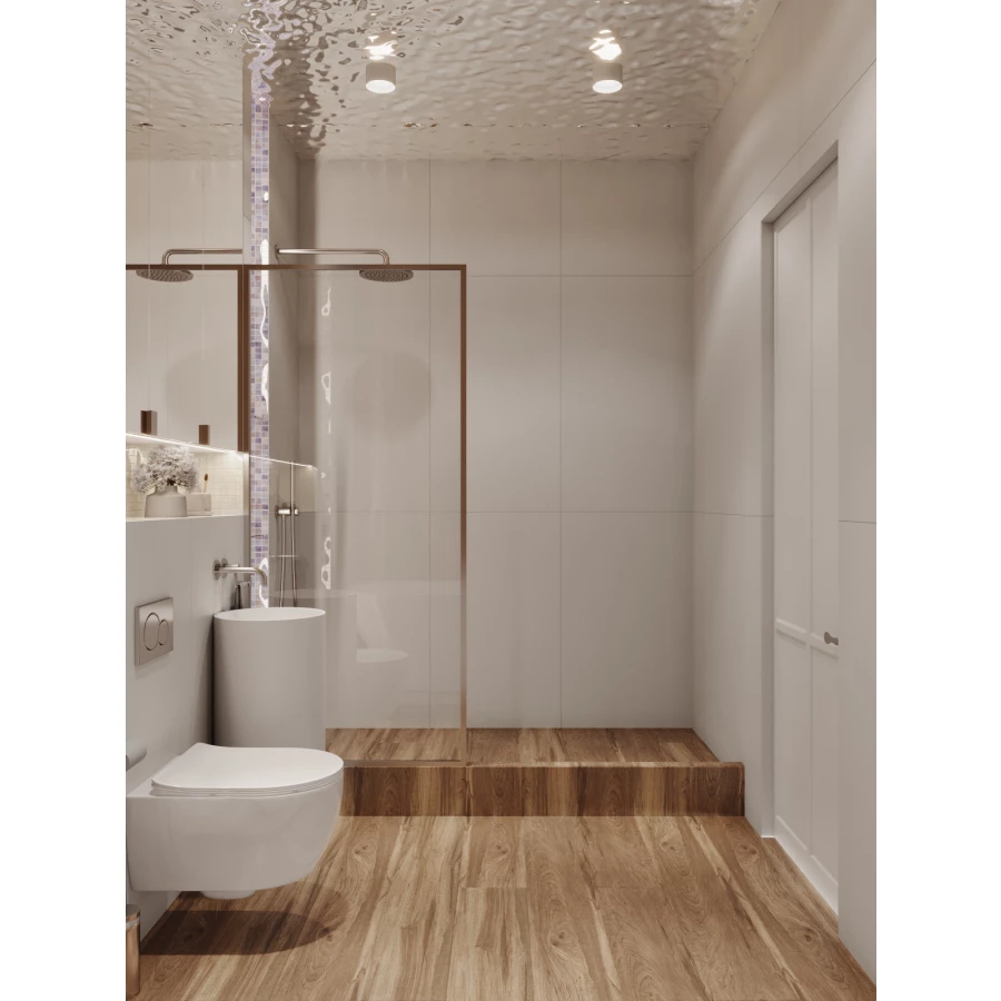 Мозаика Bonaparte Стеклянная мозаика Atlantis Bianco 24х24 глянцевая белая 31,5х31,5 см