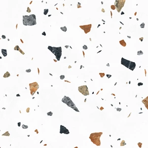 Керамогранит Laparet Terazzo Bianco карвинг матовый цветной 60х60 см