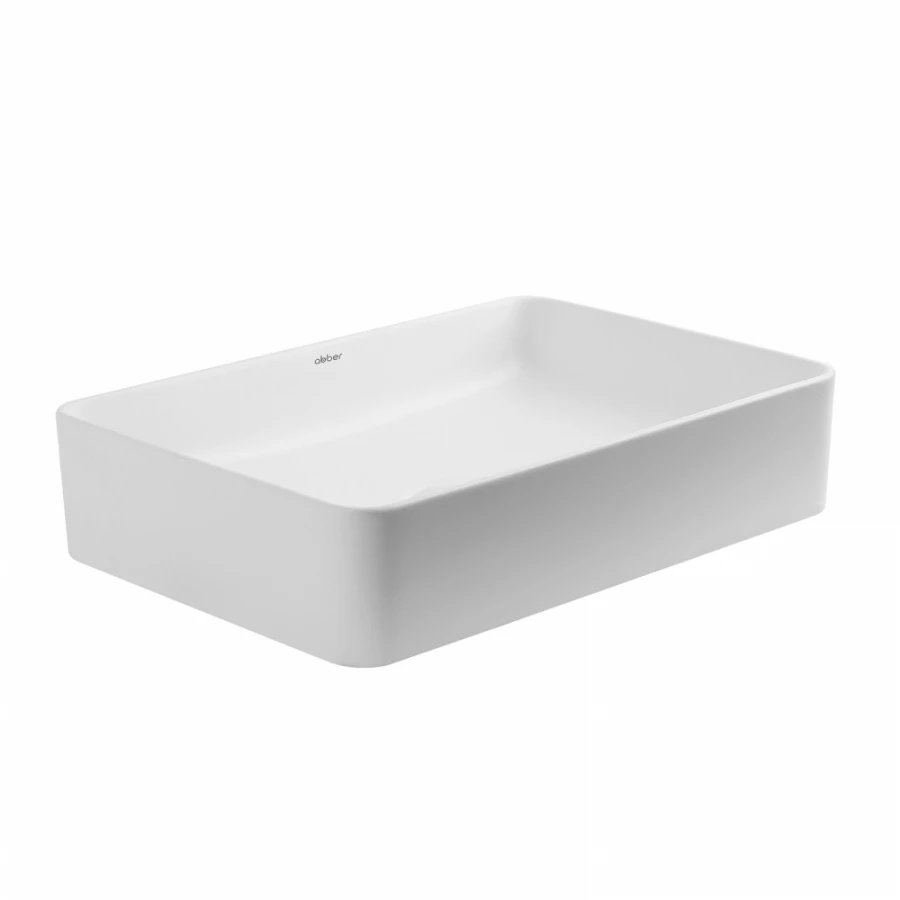 Раковина накладная Abber Rechteck белая матовая AC2207MW 51х34,5 см