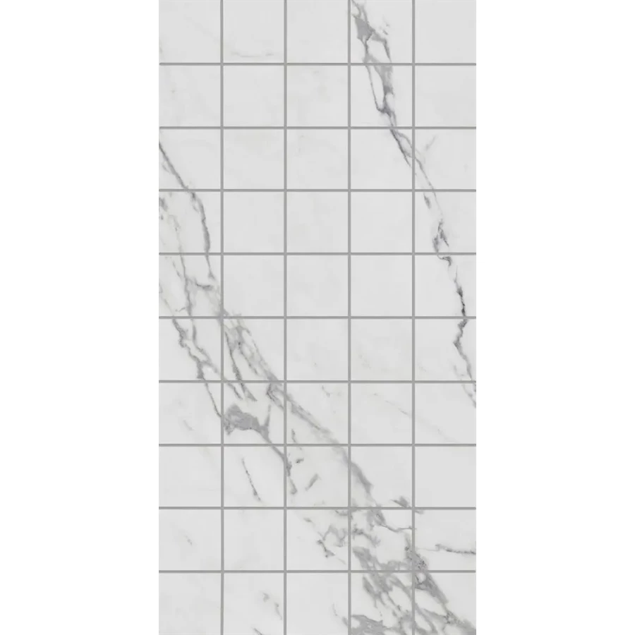 Декор чипсет Kerama Marazzi Коррер обрезной глянцевый белый KMD2PTG003BR 60x30 см