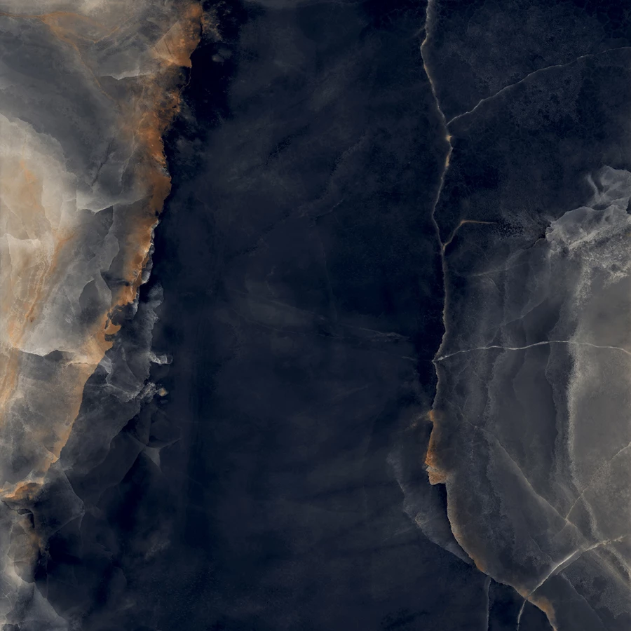 Керамогранит Laparet Interstellar Black полированный чёрный 80х80 см