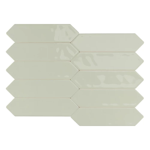 Плитка настенная Smile Tile Пикет Мента / Picket Menta глянцевая светло-зеленая 87341096 30х7,5 см