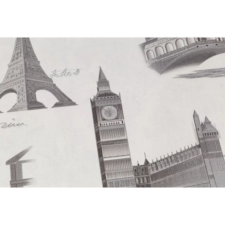 Обои флизелиновые Palitra Life Travel Wall серые PL72406-14 1,06х10,05 м