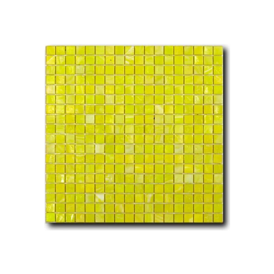 Стеклянная мозаика Art&Natura Classic Glass сетка 15х15 глянцевая желтая samantha 29,5х29,5 см
