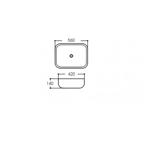 Раковина Aquatek для установки на столешницу AQ5526-00 56х42х14 см