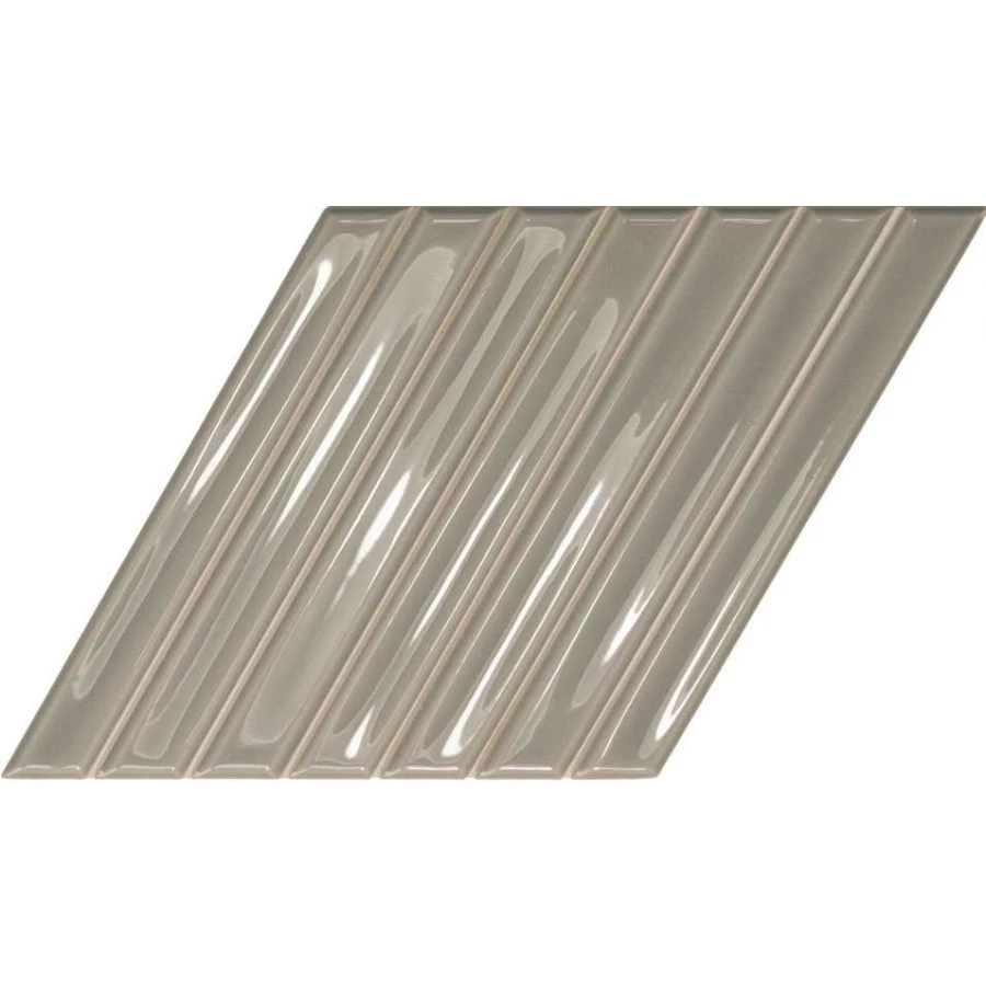 Плитка настенная WOW Spike Bars B Mineral Grey глянцевая серая 135022 25,9х15 см