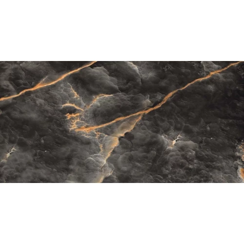 Керамогранит Gravita Volcanic Nero Shiny Sugar матовый черный 120х60 см