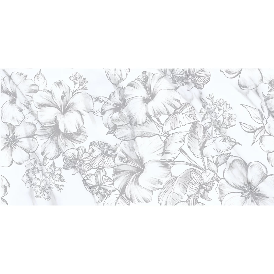 Плитка настенная Azori Carrara Flowers 00-00108694 63х31,5 см
