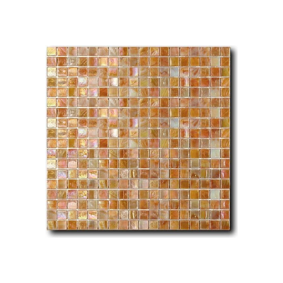 Стеклянная мозаика Art&Natura Classic Glass сетка 15х15 глянцевая оранжевая daria2 29,5х29,5 см