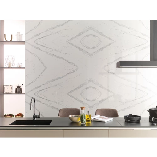 Плитка настенная Porcelanosa Балтис Боокматч А+Б / Baltic Bookmatch A+B глянцевая белая 100297128 150х59,6 см