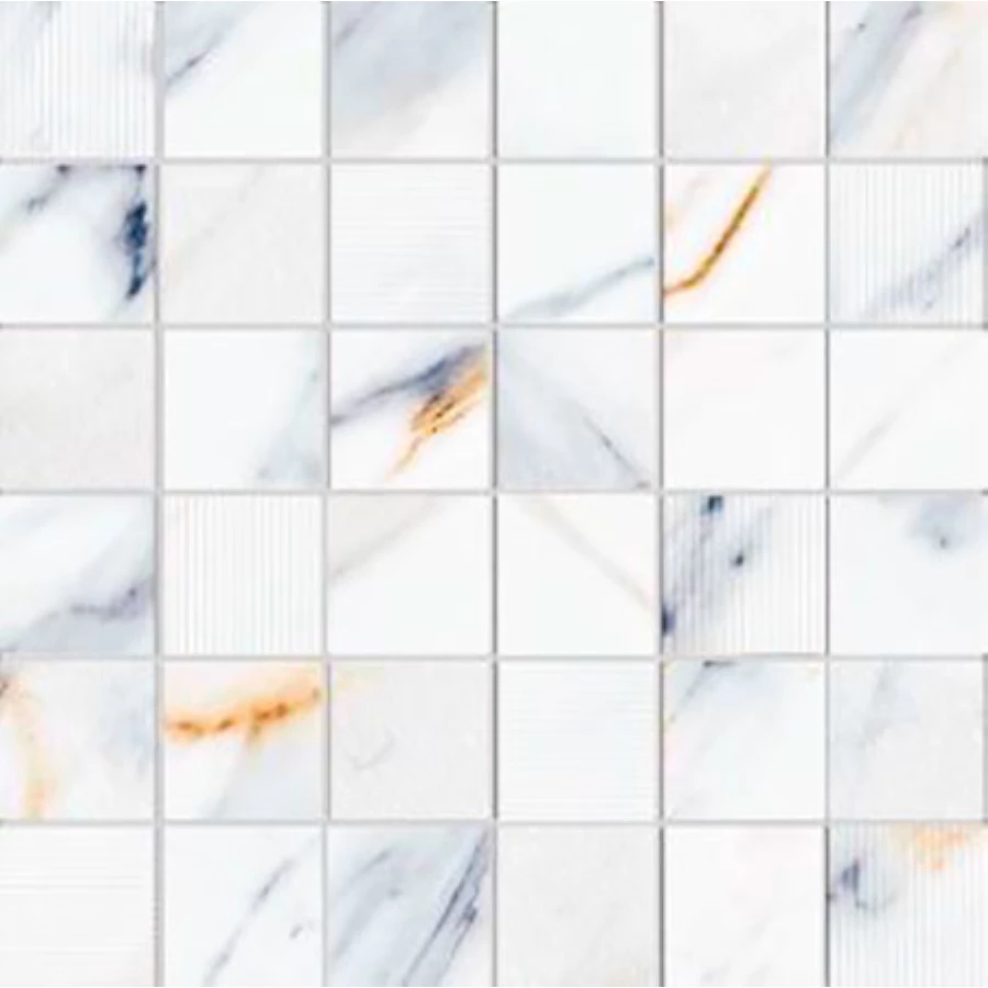 Мозаика Eletto Ceramica Calacatta Fantasy Mosaic 588143003 30x30 см