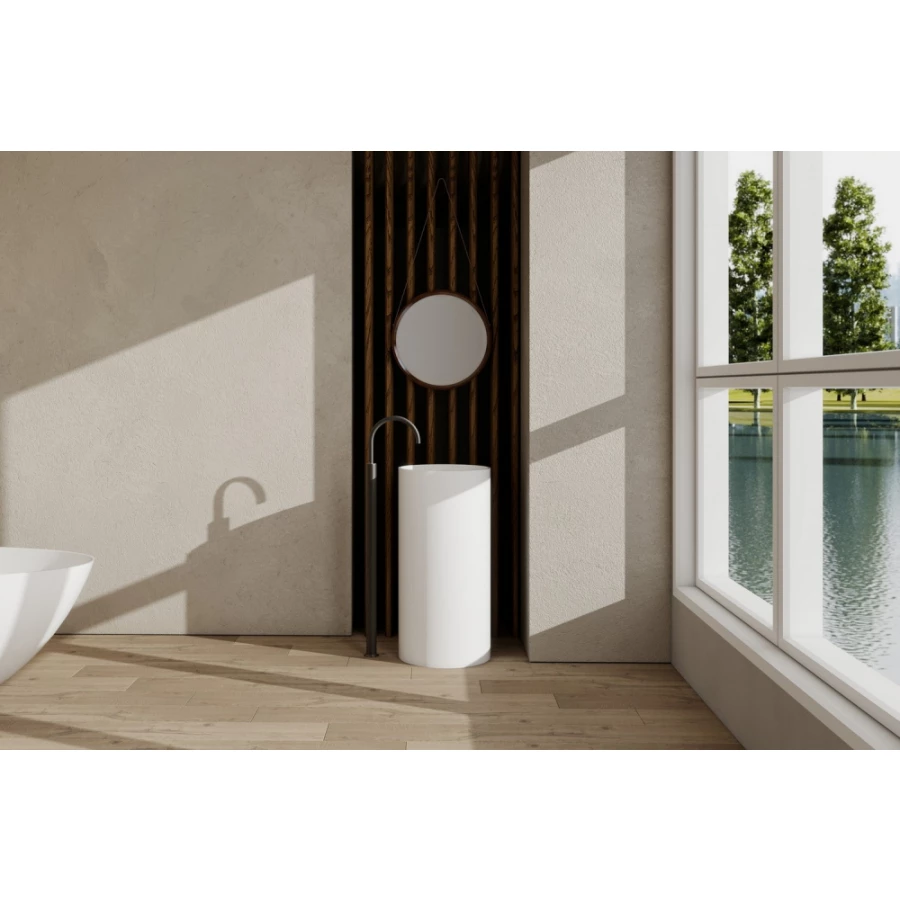 Раковина отдельностоящая Abber Stein белая матоваяAS2516