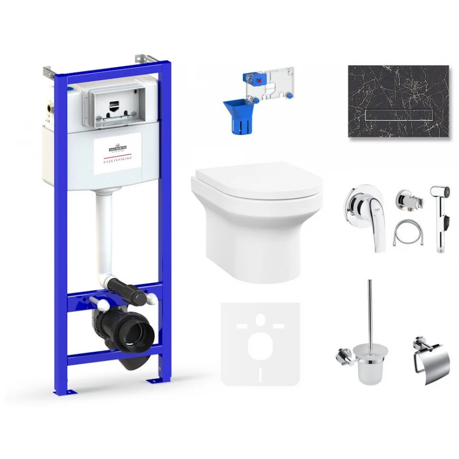 Унитаз Lavinia Boho Relfix Grance Hill Rimless 75110793 (комплект 10 в 1)