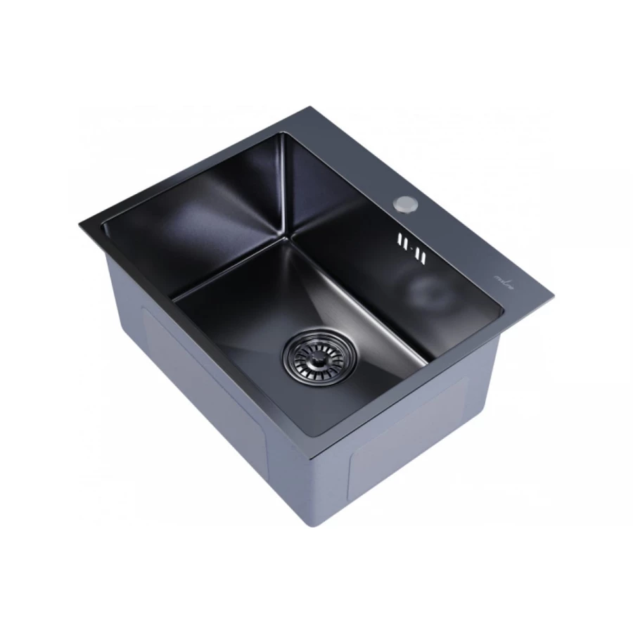 Мойка MixLine подстольный монтаж 3,0 вып 3 1/2 с сифоном черный графит PRO 547232 53х43 см