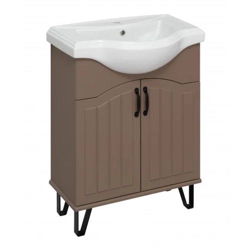 Тумба под раковину Runo Марсель 65 бежевая под умывальник Классик 65 00-00001218