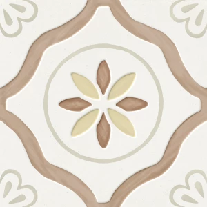 Керамогранит Harmony Peronda Llevant Clay Petals LT матовый бело-коричневый 3386040462 22,3х22,3 см