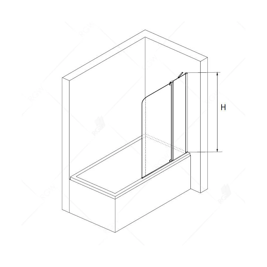 Шторка на ванну RGW SC-03 03110311-11 прозрачное