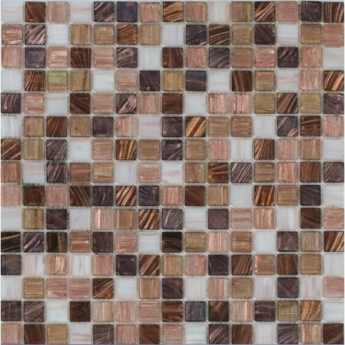 Стеклянная мозаика Rose Mosaic Aquatica Sensitivity сетка 2х2 глянцевая коричневая rose-sensitivity 32,7х32,7 см