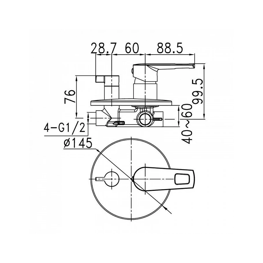 Смеситель для ванны с душем Iddis Runo RUNSB00i67 хром