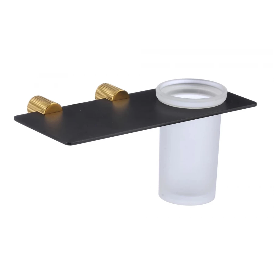 Стакан Savol стеклянный с настенным держателем S-002158HB