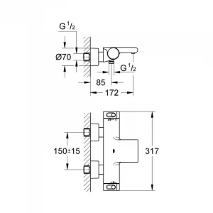 Смеситель для ванны Grohe Grohtherm 2000 NEW 34174001