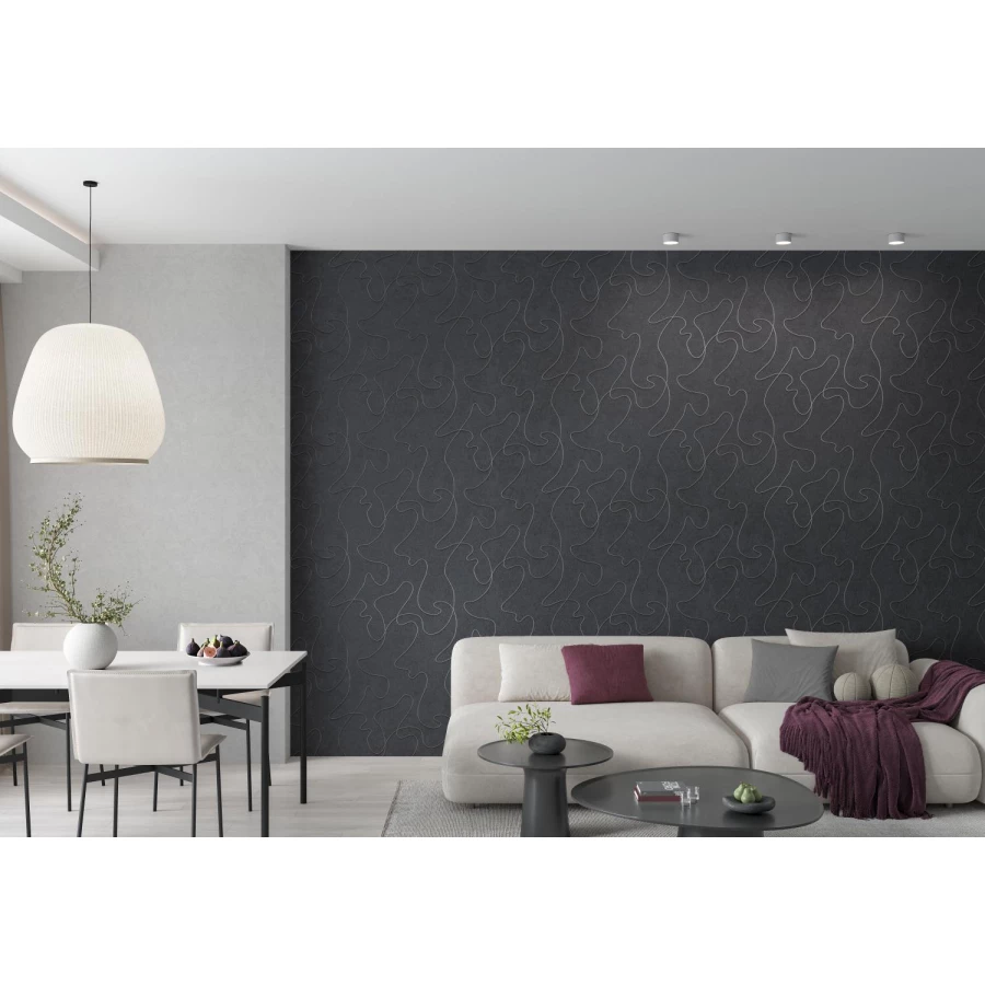 Обои флизелиновые Palitra Life Salvador Палитра черные PL72210-48 1,06х10,05 м