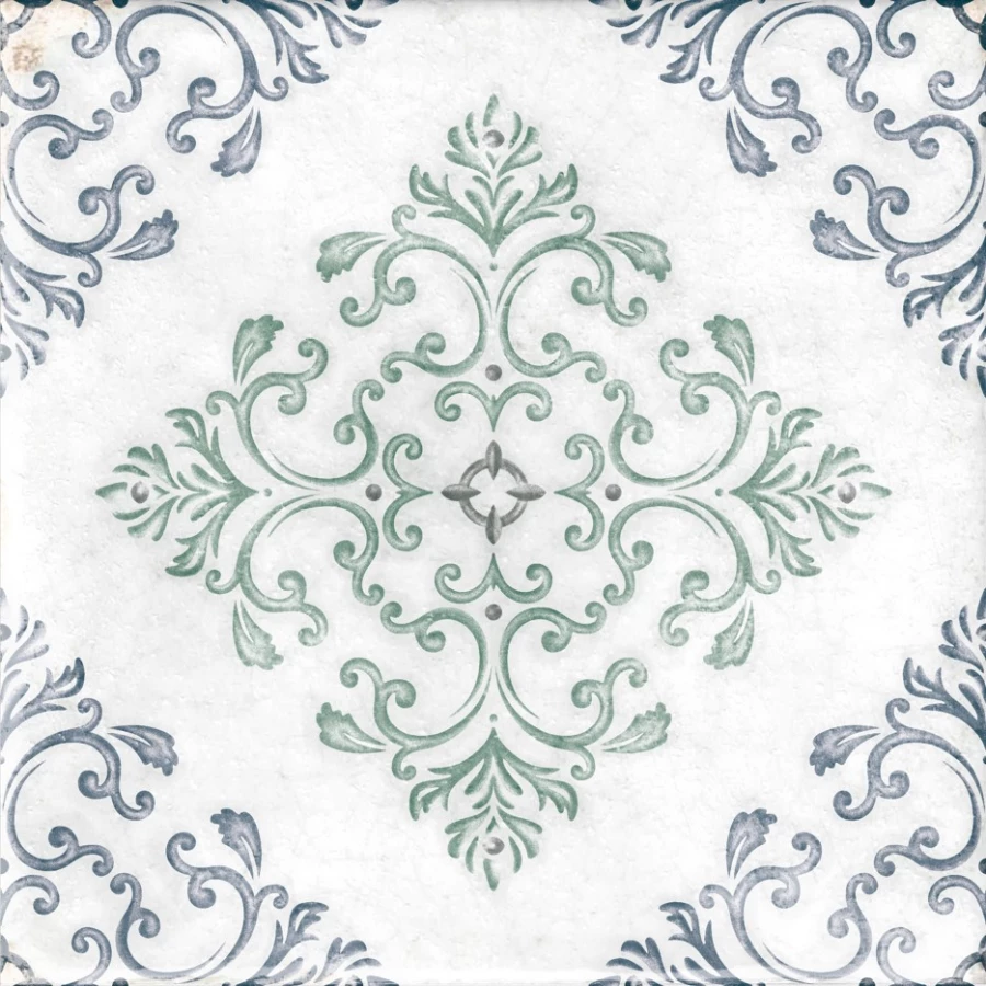 Керамогранит Nanda Tiles Адина Айви / Adina Aivy глянцевый белый 15x15 см
