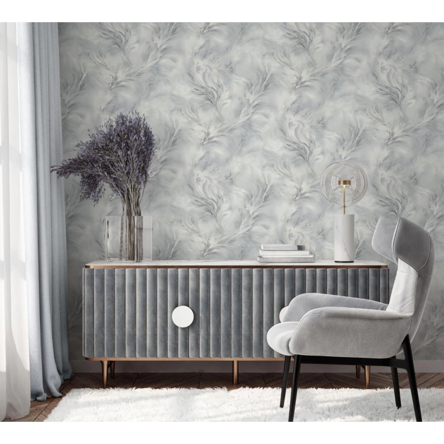 Обои флизелиновые Palitra Home The Best серые HC72371-41 1,06х10,05 м