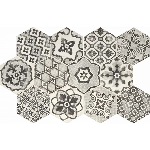 Декор Ragno Marazzi Eden Esagona Decoro Romance Bianco натуральный 18.2x21см