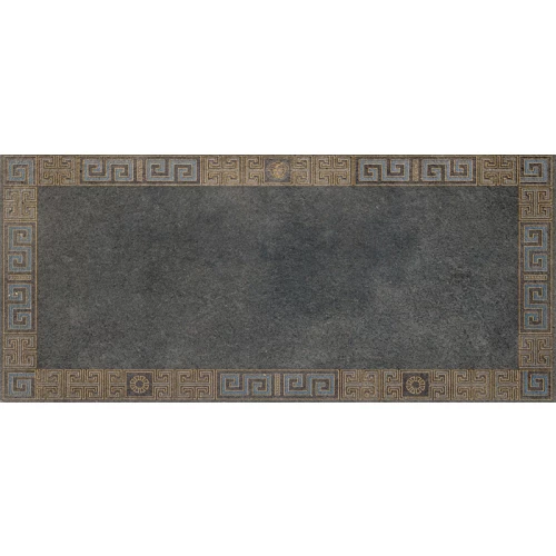 Керамогранит Versace Греек Сассеттоне Антрасите Оро / Greek Cassettone Antracite Oro матовый черный 261343 80х40 см