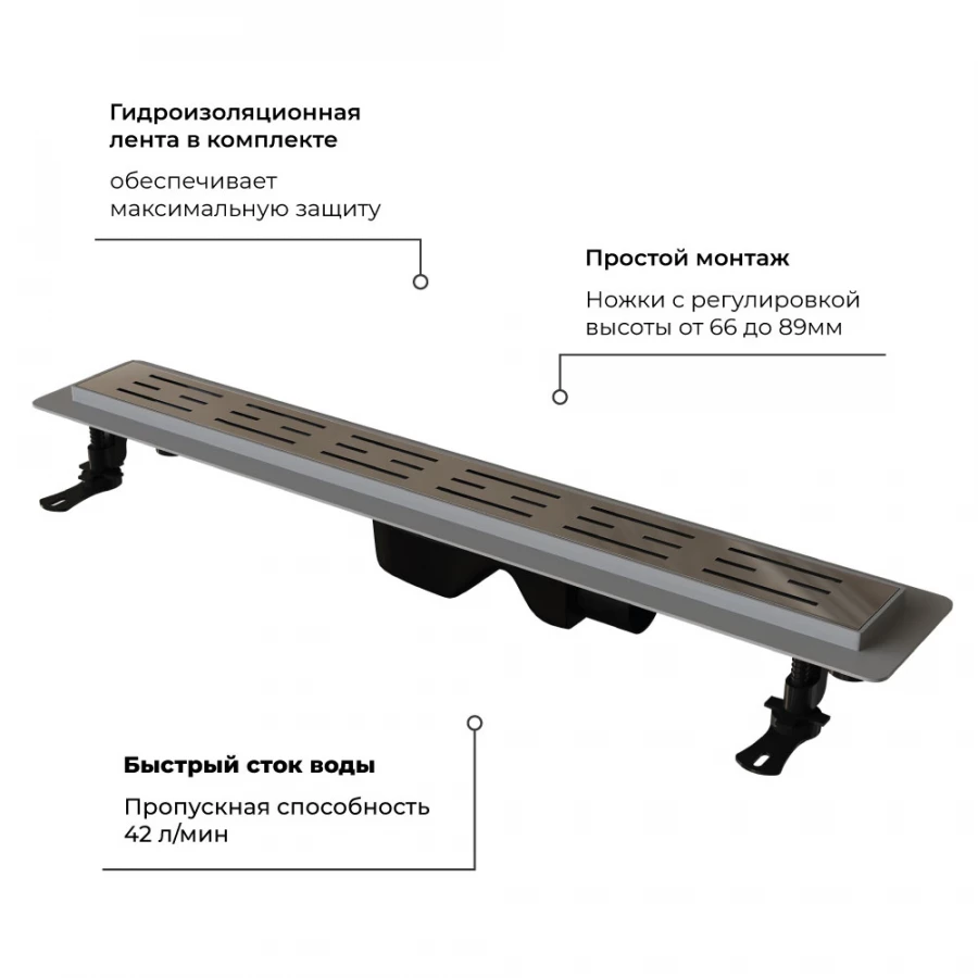 Душевой лоток RGW Drain Leo-20 800 60212080-01
